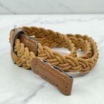 Brown Rope Braided Woven Faux Leather Trim Belt Size XS Womens Photo 4