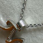 Viki Lynn Sterling Silver Initial M Necklace With Clear Crystals New Photo 3