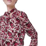 Monique Lhuillier ML  Velvet Devore Burnout Paisley Mini Dress in Pink size 10 Photo 3