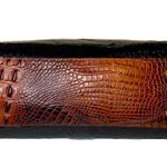 Brahmin  Asher Tri Color Croc Embossed Leather Top Zip Tote Shoulder Bag Photo 4