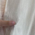 Vintage 80s Nylon Anthony Richards Long Lightweight Cream Robe with Pockets Larg Tan Size L Photo 1