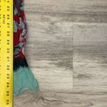 Red, Blue, White Floral Scarf One Size Blue Photo 8