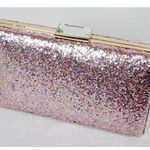 Nina New York Shoes "Shiny Party Bag" Pink Metallic Sparkly Clutch Wallet Purse Photo 3