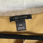 Ann Taylor  Women's Olive Cowl Neck Satin 3/4 Sleeve Blouse Size 2XL Photo 3