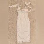 Petal and Pup NEW  Dress White Emersyn Lace Sheath Tie Sleeves Midi SZ M Photo 4