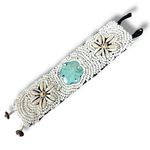 Vintage Bohemian Beachy Shell Bracelet Mermaid Summer Beaded Island Resort White Photo 0