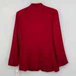 Talbots blazer women's 8 100% wool crepe single breasted career office red NEW Photo 2