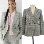 J.Crew Devon Blazer Plaid Italian Stretch Tollegno Wool Blend Gray Size 0P Photo 1