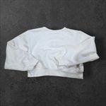 PINK - Victoria's Secret  XL Cream Floral Cropped Sweatshirt Photo 1