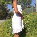 Macy's White Strapless Sundress with Ruched Bodice Photo 2