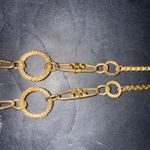 Designer Luxury Boho Preppy Gold Tone Y2K Boutique Statement Chain Necklace Photo 9