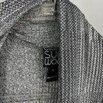 Clara Sun Woo Sheer Shimmer Drape Tunic Cardigan Size Small Silver NWT Photo 5