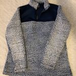Sherpa Pullover Quarter Zip Blue Size M Photo 0