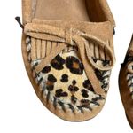 Minnetonka  Moccasins Shoes Loafers Size 6 Leopard Print Dyed Calf Hair Slip On Photo 1