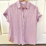 Beach Lunch Lounge Spencer pink and white button down shirt Photo 2