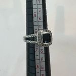 David Yurman  Black Onyx and Diamonds Petite Albion Cable Ring Photo 7