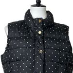 Charter Club  Vest Quilted Puffer Snap Closure Black Polka Dot Women’s Size PXL Photo 4