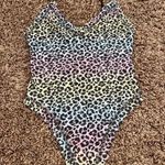 Hanky Panky Rainbow Leopard Print Lace Thong Bodysuit Photo 5
