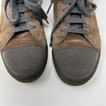 Brunello Cucinelli Chocolate Brown Suede Beaded-Toe High-Top Sneaker 37.5 6.5 Photo 4