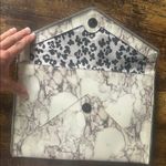 Rebecca Minkoff  Leo Leather Marble Grey Envelope Clutch Photo 8