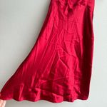 Valerie Stevens Vintage  Bright Red 100% Silk Slip Mini Apron Dress Size Small Photo 1