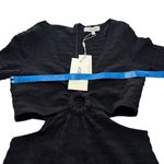 Likely NWT Eila Dress Black Textured Cutout Ring Deep V Midi A-Line Cocktail 6 Photo 13