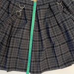 Hot Topic Plaid Mini Skirt Black Grey Pleated Suspenders Sz Small Academia Y2K Photo 9