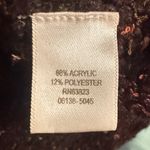 Brown Sweater with Jewel Tone Multicolor Thread Flecks Rolled V Neckline Size 1X Photo 4