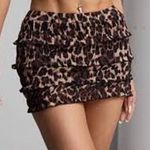Revolve New  Lioness L Match Point Mini Skort Skirt Shorts Print Leopard Ruffle Photo 0
