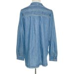 Pilcro  Size 12  Top Blouse Button Down Fringe Boho Long Sleeve Denim Photo 4