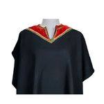 Handmade Poncho Cape One Size Red Black Fringe Tribal Cosplay Hallowen Costume Black Photo 2