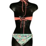 Victoria's Secret  & Zumiez Trillium Peach, Aqua Floral Bikini WORN ONCE Photo 1