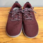 Allbirds  Wool Runner Mizzle Womens Size 9 Burgandy Gray Lace Up Low Top Photo 4