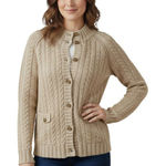 Banana Republic Cable Knit Cardigan S Cashmere Wool Tan Photo 0