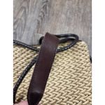 Brighton Vintage  Woven Leather Crossbody Handbag Purse With Heart Charms Photo 4