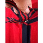 Talbots  Red Bow Pearl Pocketed Soft Cardigan Sweater sz M Photo 4