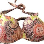 Victoria's Secret Victoria’s Secret Heavenly 3PC Fold Over Paisley Bikini Tankini M Halter Style Photo 3