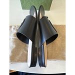 Gucci  Black Leather GG Interlocking Cut Out Thong Sandals EU 38.5 US 8.5 Photo 5