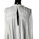 Free People Kelsey Crinkle Top Size S White Flare Sleeve Feminine Cottage BOHO Photo 5