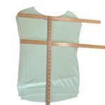 Evolution by Cyrus Lightweight Sheer Knit Shirt Women's Size S Green Sleeveless Photo 5