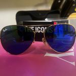 Ray-Ban  Sunglasses Aviator 3025 Blue, Gold Rim Photo 0