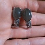 Madagascar Fire Labradorite Stainless Steel Solitaire Stud Earrings Photo 8