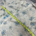 NWT Crazy Horse Liz Claiborne L Cream Blue Floral button down embroidered shirt Size L Photo 4