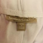 Woman Within  Pants Pull On Cropped Pockets Cotton Blend Knit White M 14/16 Photo 2