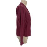 G H Bass Co Women's Button Down Shirt Burgundy Silk Long Sleeve Classic Size 6 Purple Photo 2