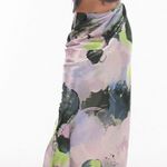 Topshop ASOS  Graffiti Satin Maxi Skirt NWOT Photo 0