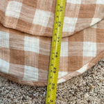 Time And Tru Tan Plaid Hooded Flannel Button Down Shirt L Soft Casual Fall Top Photo 8