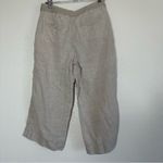Talbots Irish Linen Wide Leg Drawstring Capri Pants 2 Photo 2