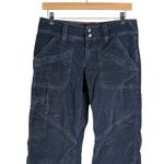 Athleta Velvet Cargo Pants Navy Blue Women's Size 4 Straight Leg Zip Pockets Photo 1