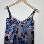 Rebecca Malone Rebecca Taylor bustier dark floral silk slip dress size 6 babydoll y2k Photo 2